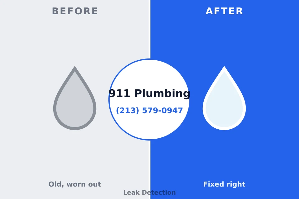 Before and after: plumbing repair Druid Hills, GA